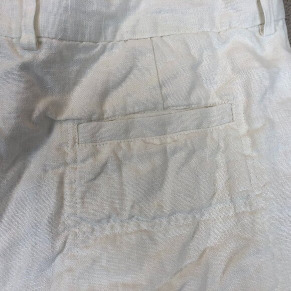 Island Importer Mens 100% Linen Trousers Size 38 White Straight Casual Beach - Picture 8 of 10